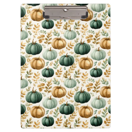 Custom Fall Pumpkin Foto Frame Klemmbrett (Vorderseite)