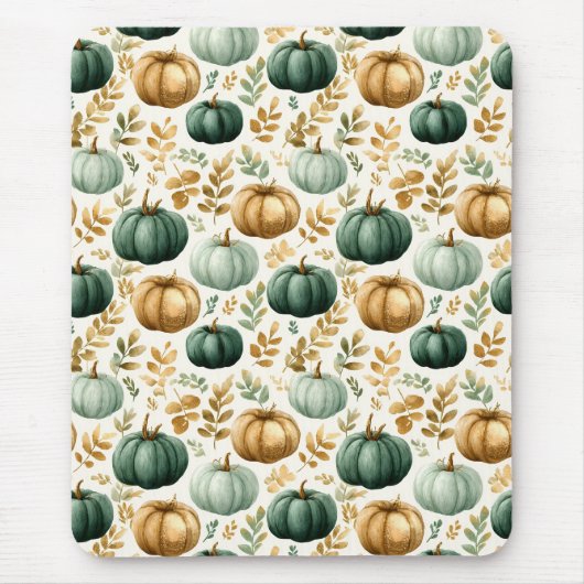 Custom Fall Pumpkin Foto Frame Mousepad (Vorne)
