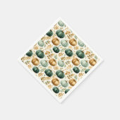 Custom Fall Pumpkin Foto Frame Serviette (Ecke)
