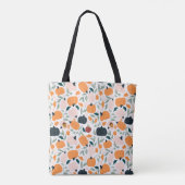 Custom Fall Pumpkin Tote Beutel mit Namen Tasche (Rückseite)