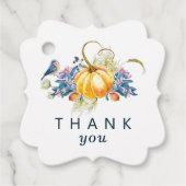 Custom Fall Pumpkin Wedding Danke Geschenkanhänger (Vorderseite)