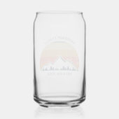 Custom Fall Retreat Sunset Mountain Party Dosenglas (Rückseite)