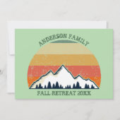 Custom Fall Retreat Sunset Mountain Party Einladung (Vorderseite)