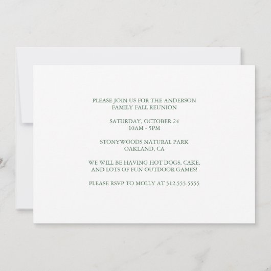Custom Fall Retreat Sunset Mountain Party Einladung (Rückseite)