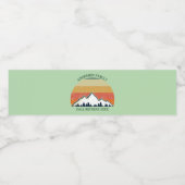 Custom Fall Retreat Sunset Mountain Party Wasserflaschenetikett (Einzelnes Label)
