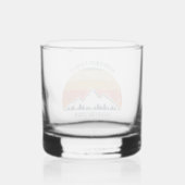 Custom Fall Retreat Sunset Mountain Party Whiskyglas (Rückseite)