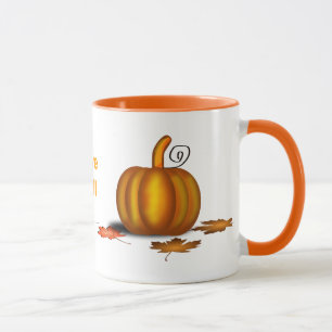 Custom Fall Tasse mit Pumpkins