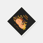 Custom Familienname Happy Halloween Serviette (Ecke)
