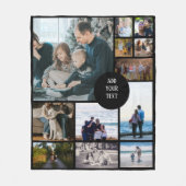 Custom Family 12 Foto Collage Fleecedecke (Vorderseite)