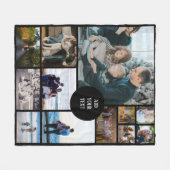 Custom Family 12 Foto Collage Fleecedecke (Vorderseite (Horizontal))