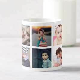 Custom Family Baby Foto Collage Kaffeetasse