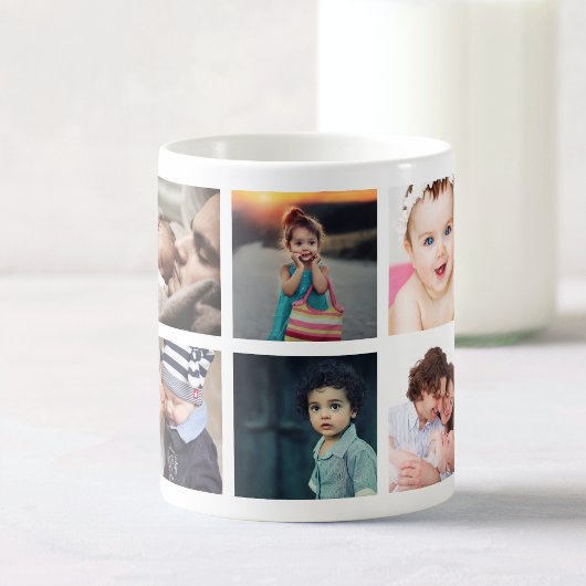 Custom Family Baby Foto Collage Kaffeetasse