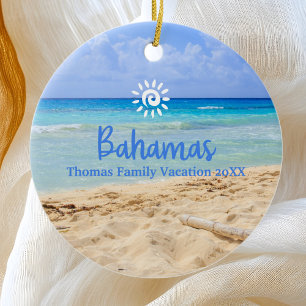 Custom Family Bahamas Urlaub Weihnachten Keramik Ornament