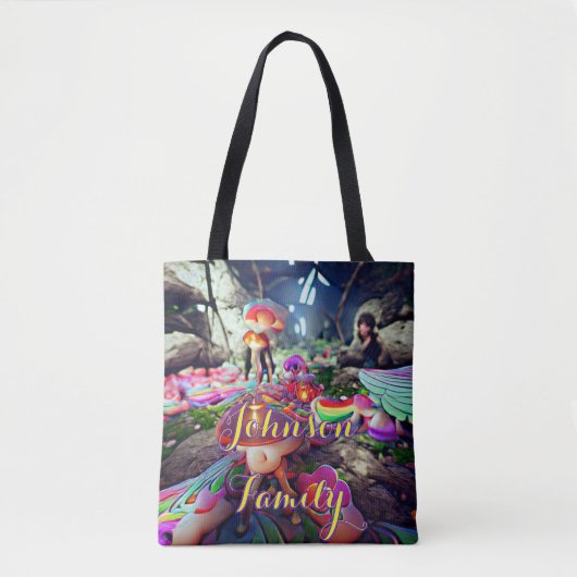 Custom Family Beach Totbeutel mit Pilzen Tasche (Vorderseite)