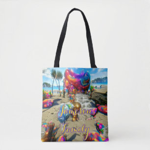 Custom Family Beach Totbeutel mit Sand Willkommen Tasche