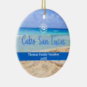 Custom Family Cabo San Lucas Urlaub Weihnachten Keramik Ornament (Rechts)