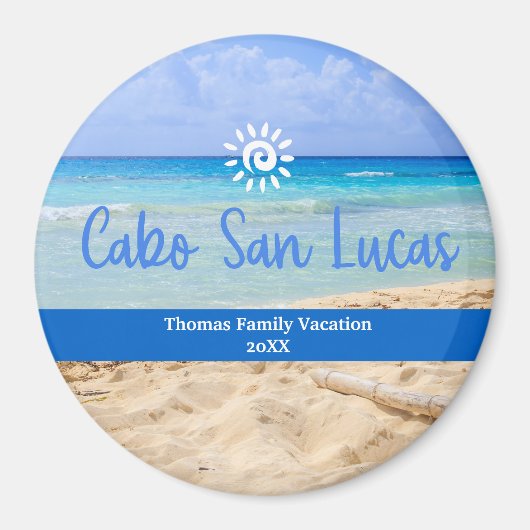 Custom Family Cabo San Lucas Vacation Christmas Magnet (Vorne)