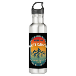 Custom Family Camping Vintag Sunset Adventure Edelstahlflasche
