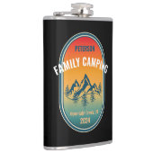 Custom Family Camping Vintag Sunset Adventure Flachmann (Rechts)