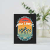 Custom Family Camping Vintag Sunset Adventure Postkarte (Stehend Vorderseite)