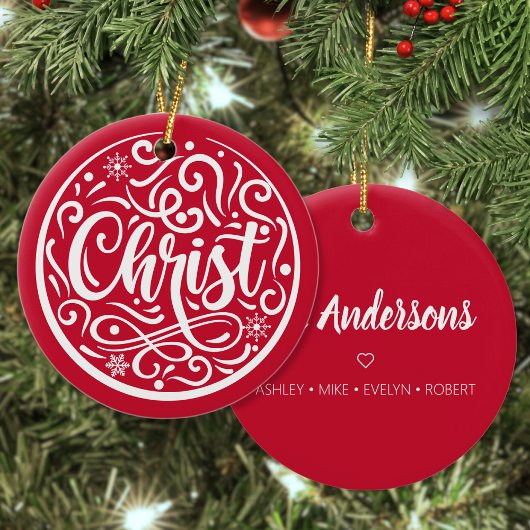 Custom Family Christ Weihnachtsfeiertag Religiös Keramik Ornament