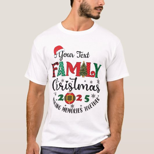 Custom Family Christmas 2025 T - Shirt (Vorderseite)