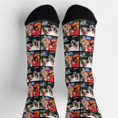 Custom Family Christmas Foto Collage Bild Socken (Oben)