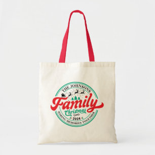 Custom Family Christmas Group Matching Name Year Tragetasche