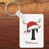 Custom Family Christmas Monogram Keychain for Her Schlüsselanhänger (Vorderseite)