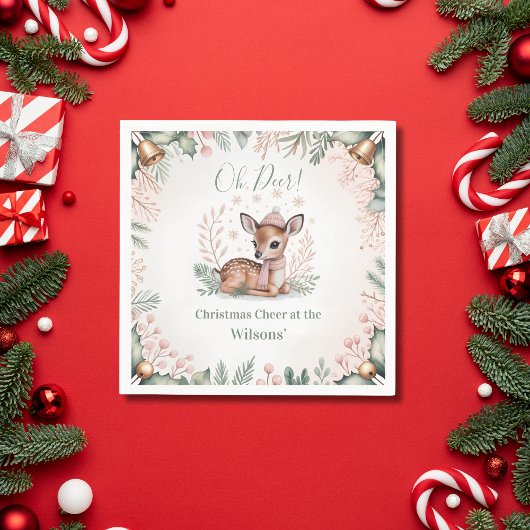 Custom Family Christmas Serviette