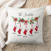 Custom Family Christmas Stocking Throw Pillow Kissen (Decke)