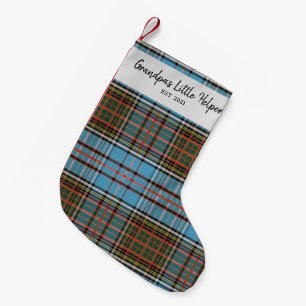 Custom Family Clan Anderson Kariert Tartan Name Kleiner Weihnachtsstrumpf