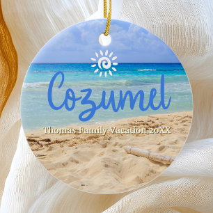 Custom Family Cozumel Urlaub Weihnachten Keramik Ornament