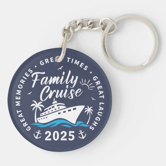 Custom Family Cruise Group Matching Kreuzfahrt Schlüsselanhänger (Rückseite)