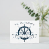Custom Family Cruise Ship Nautical Vacacation Isla Postkarte (Stehend Vorderseite)