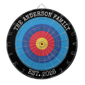 Custom Family Dartboard Personalized Name  Gift Dartscheibe (vorne)