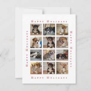 Custom Family Dog Foto Collage Welpe Weihnachten