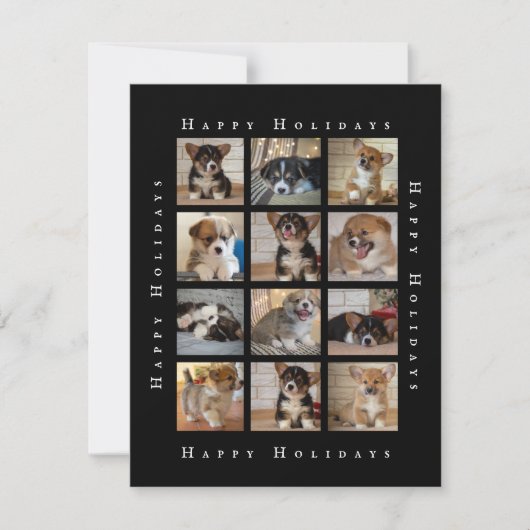 Custom Family Dog Foto Collage Welpe Weihnachten (Vorderseite)
