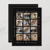 Custom Family Dog Foto Collage Welpe Weihnachten (Vorne/Hinten)