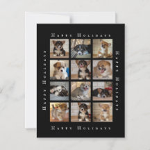 Custom Family Dog Foto Collage Welpe Weihnachten