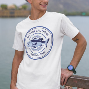 Custom Family Fangreise Blue Lake Fisherman T-Shirt