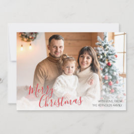 Custom Family Flat Christmas Greeting Card Dankeskarte