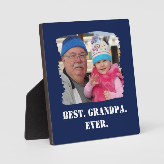 Custom Family Foto Abuelo Nonno Bestes Opa je Fotoplatte (Vorderseite)