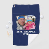 Custom Family Foto Abuelo Nonno Bestes Opa je Golfhandtuch (Insitu)