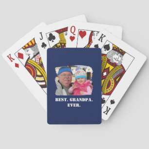 Custom Family Foto Abuelo Nonno Bestes Opa je Spielkarten