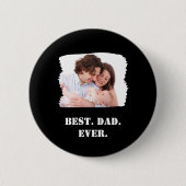Custom Family Foto Bester Vater je Vatertag Button (Vorderseite)