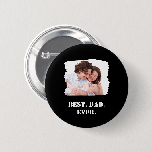 Custom Family Foto Bester Vater je Vatertag Button (Vorne & Hinten)