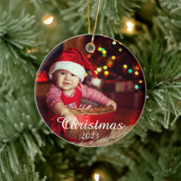 Custom Family Foto Classic Keramik Ornament