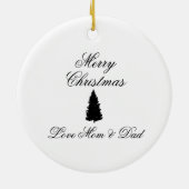 Custom Family Foto Classic Keramik Ornament (Hinten)