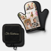 Custom Family Foto Collage Black